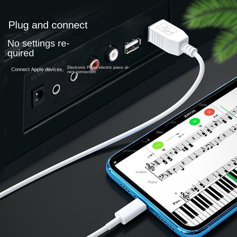 Printer Cable Usb 2.0 for IPhone To Musical Instrument Digital Piano USB Camera Audio for IPad USB B Adapter Male To Male MIDI OTG Cable