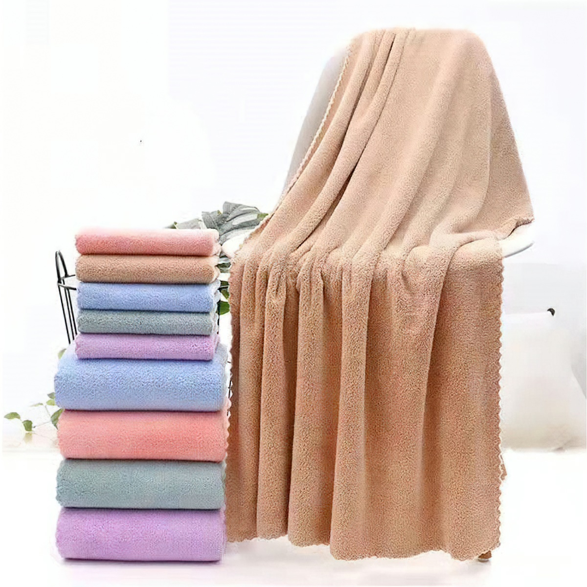 Set 2 Khăn tắm lông cừu siêu mềm,- Siêu mềm mịn, siêu bền-TyHome