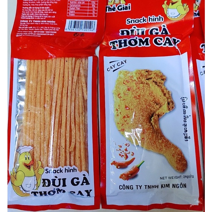 Snack hình đùi gà thơm cay