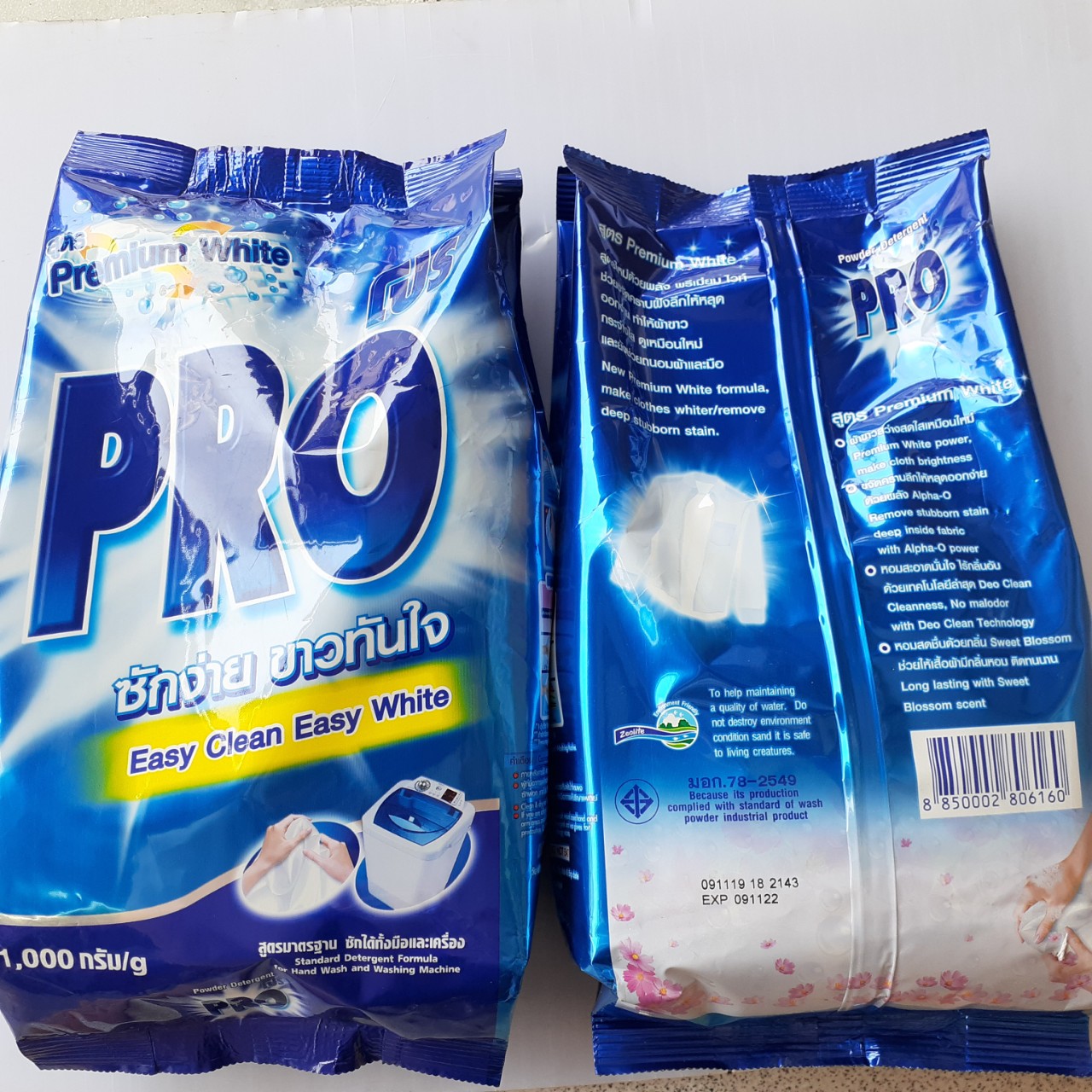 Combo 3 bịch bột giặt Pro Thái 350gram giặt cực sạch