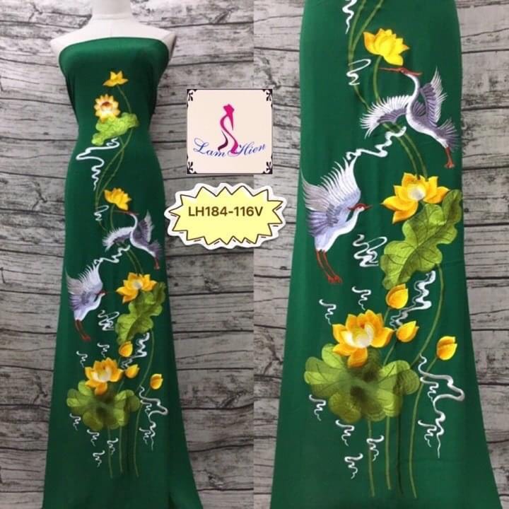 Vải áo dài thêu cao cấp LH184
