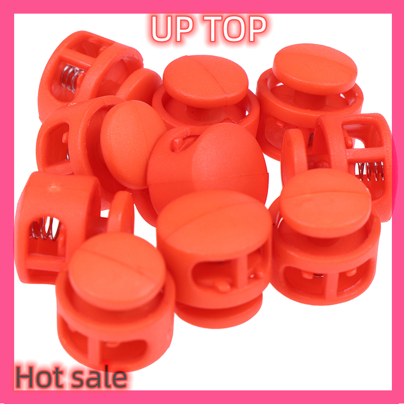 Hot Sale 10Pcs Cord Lock Stopper Buckles Clamp Toggle Clip DIY Shoelace Bag Accessories