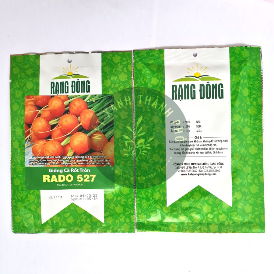 [GIAO HÀNG 2 GIỜ] Hạt giống Cà Rốt Tròn Trồng Chậu - Pháp Parisian