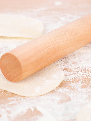 Cán lăn bột gỗ/ Rolling pin 40cm