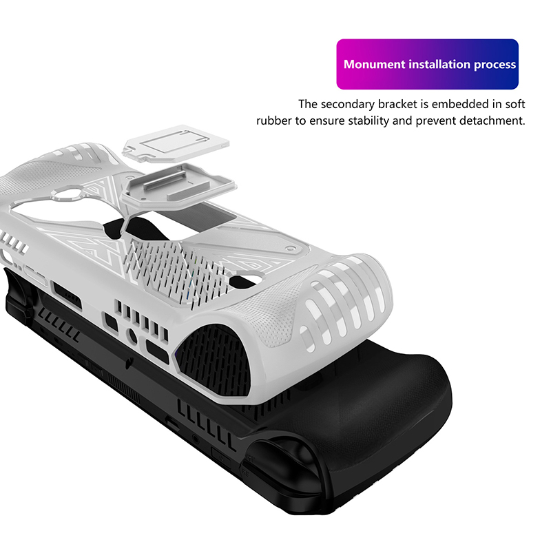 1Pcs For ASUS ROG ALLY X Game Console Protective Cover With Bracket Shockproof And Drop-proof TPU Soft Rubber Protective Shell A JUE. 