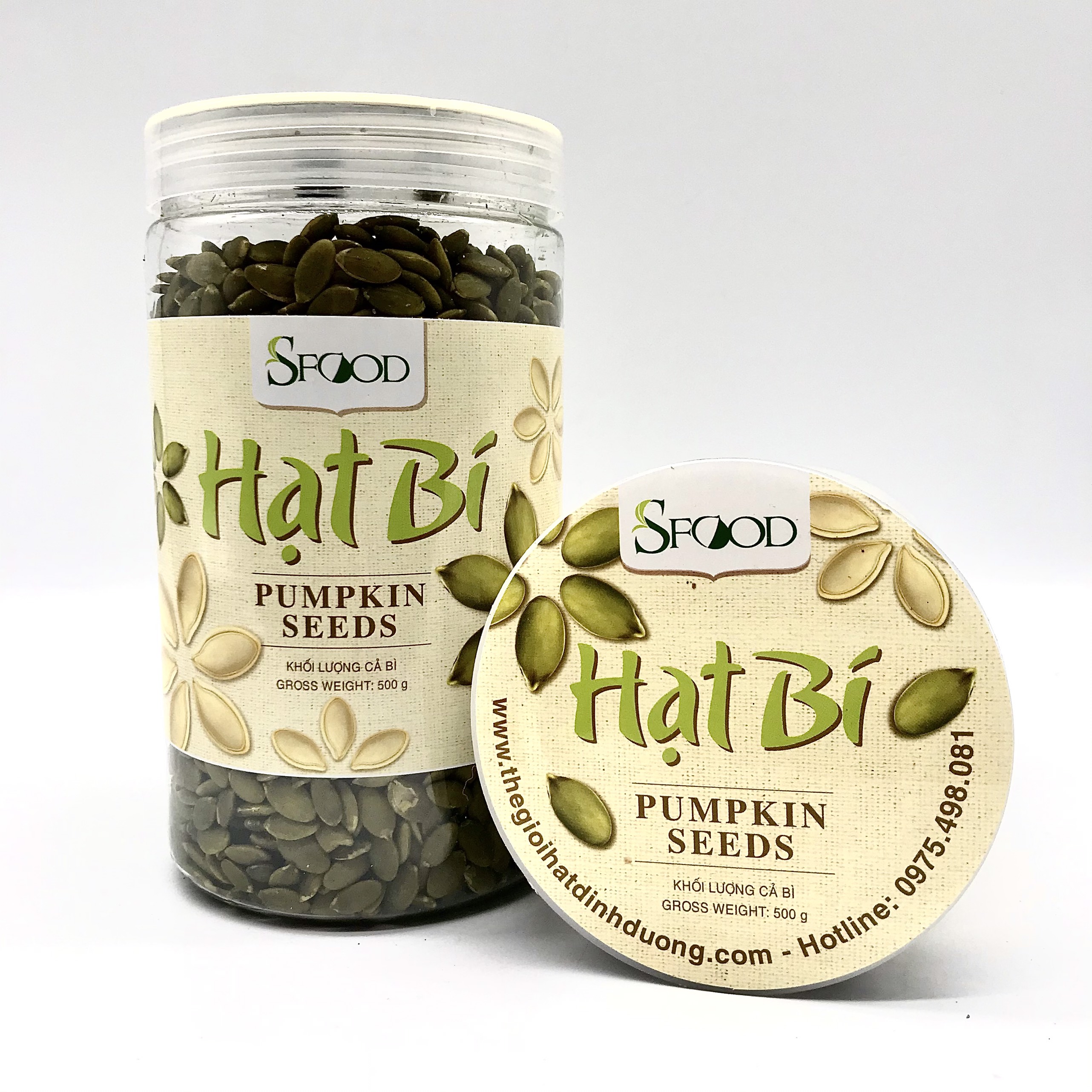Hạt bí tách vỏ Sfood 500gram