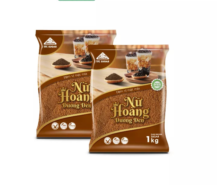Combo 2 bao đường đen nữ hoàng biên hòa 1kg - yoosoo