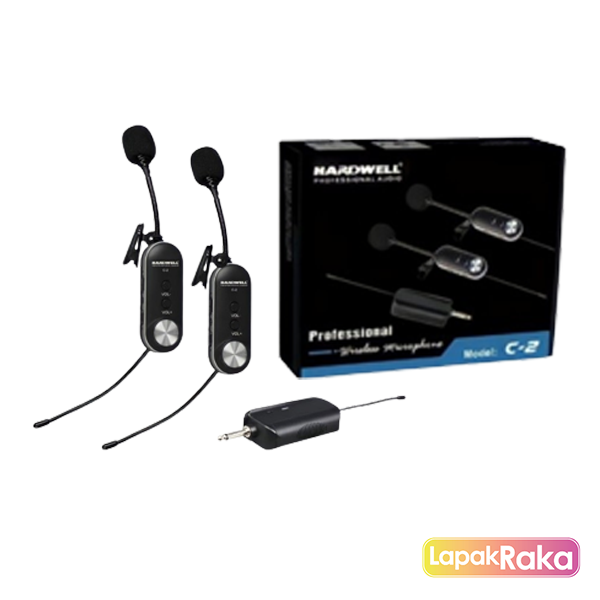 Mic Clip On Jepit Wireless HARDWELL C2 Original Mic Jepit Wireless isi 2 Mic Lazada Indonesia
