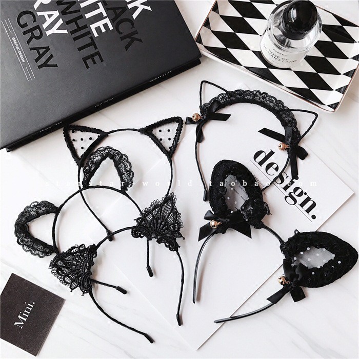 Bờm Tóc - Cài Tóc Tai Mèo Sexy Ren