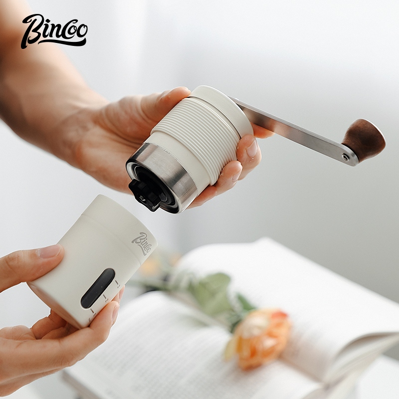 BINCOO Hand Coffee Grinder Small Portable Coffee Bean Grinder Folding Mini Manual Coffee Grinder Coffee Maker