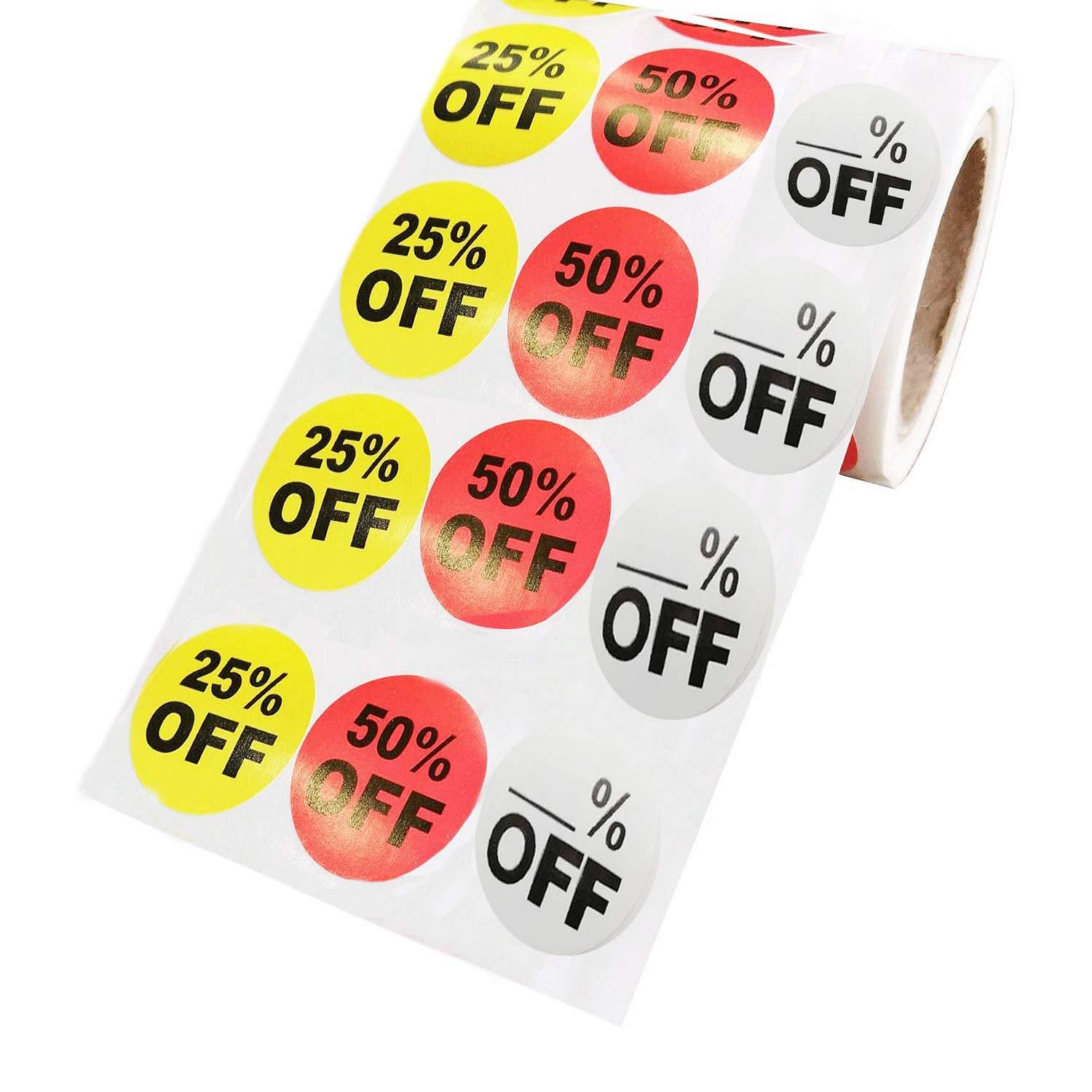3/4 Inch Blank Off Price Stickers Labels Stickers for Retail Store Circle  Pricemarker Label(1,008PCS)