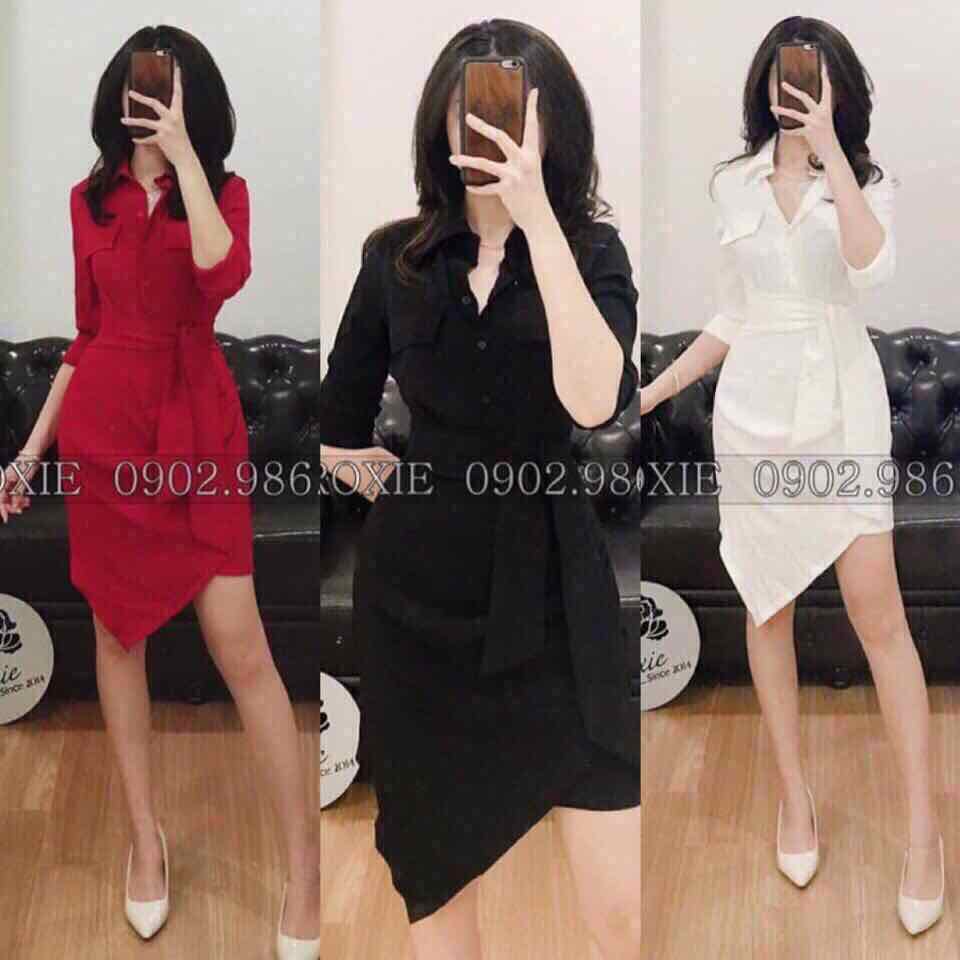 LZD Đầm sơ mi voan lụa cao cấp_ Kiểm hàng vô tư