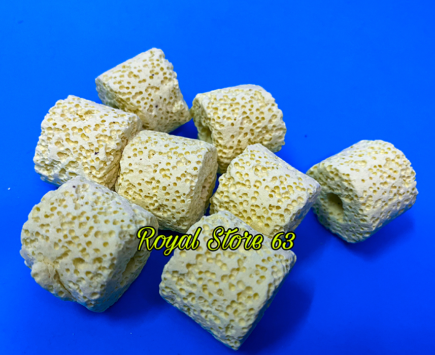 Sứ lọc vật liệu lọc cho bể cá cảnh (Sứ bi vàng) (1kg)