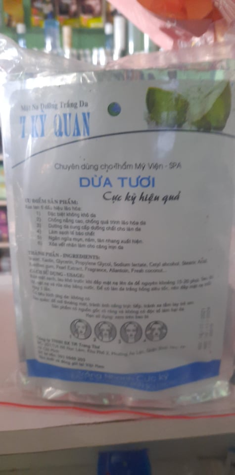 combo 10 miếng mặt nạ dưỡng da dừa tươi