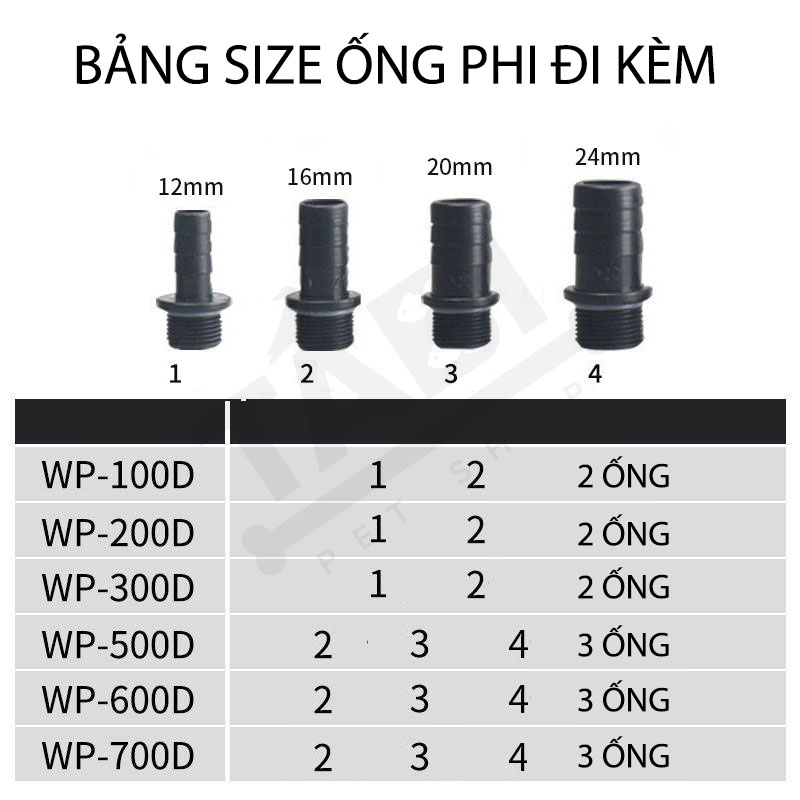 [CÔNG SUẤT LỚN] Máy Bơm Đáy Sobo WP-600D, WP-700D Cho Hồ Cá, Bể Cá Thuỷ Sinh [BƠM ĐÁY WP]