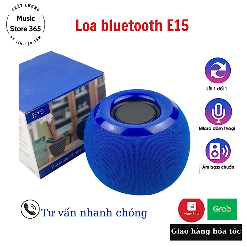 Loa bluetooth mini E15 kiểu táo tròn, âm thanh hay  Loa Bluetooth E15  Loa Bluetooth mini E15 - Loa Bluetooth Thương hiệu JBL LOA BLUETOOTH MINI E15 SIÊU BASS CỰC HAY VÀ BỀN