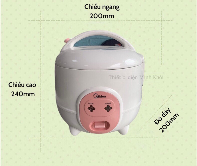 [Giao hàng 2 tiếng] Nồi cơm điện Media 0,6L -0,6Sa ( Bảo hành 1 năm)
