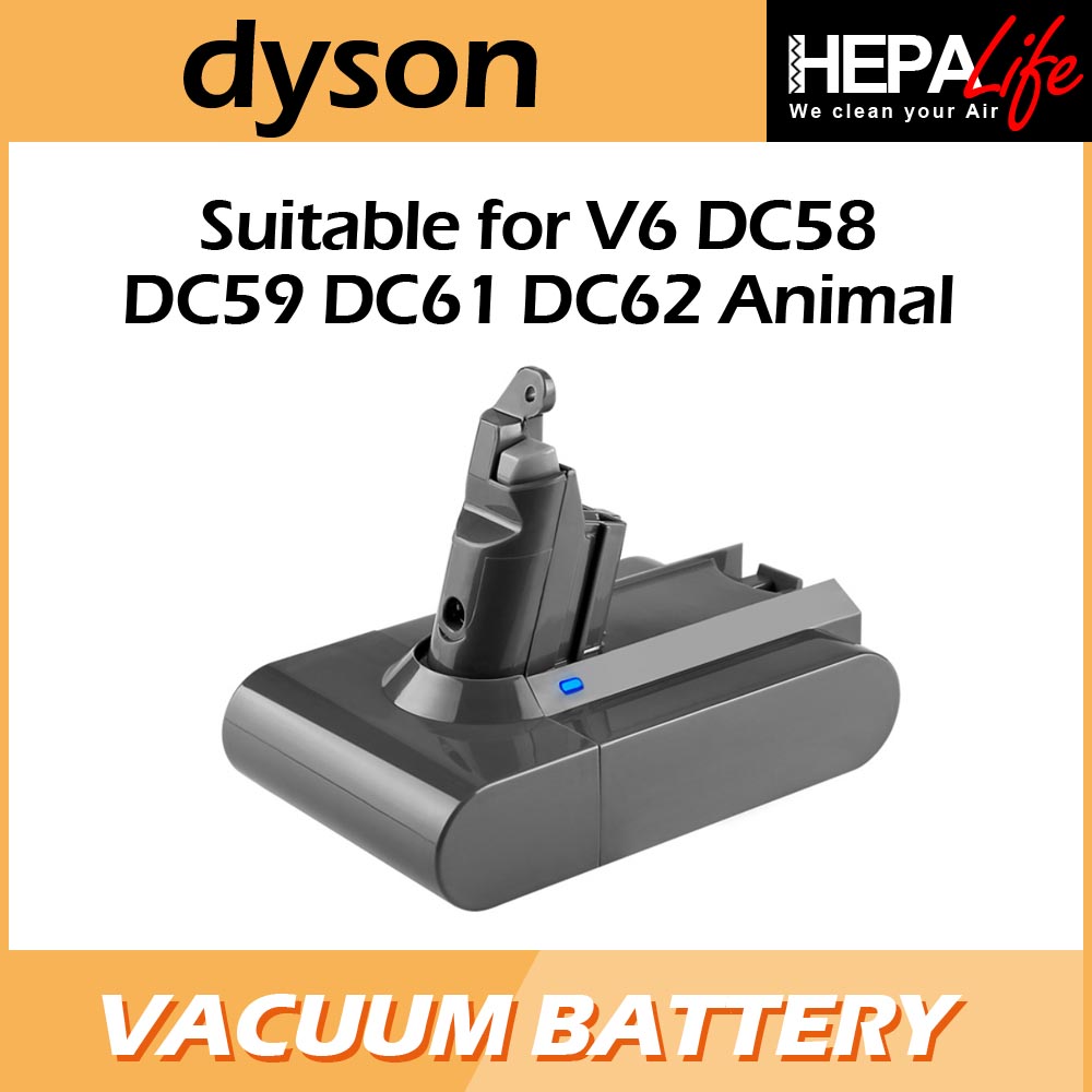 Dyson V6 Dc58 Dc59 Dc61 Dc62 Animal Sv07 3000mah Compatible Battery Hepalife Lazada Singapore