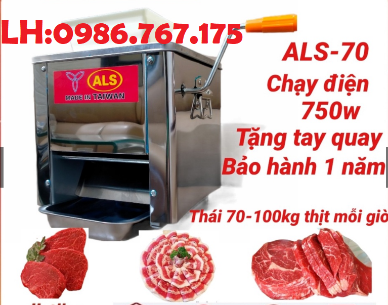 Máy thái thịt tươi sống- máy thái lát thịt bò thịt lợn
