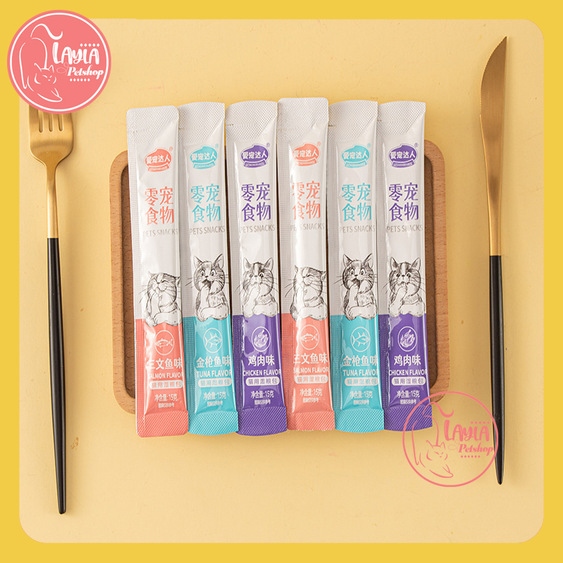 Combo 10 Thanh Súp thưởng cho mèo Pets Snacks