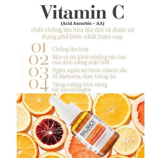 ]Serum Trắng Da Balance Active Formula Vitamin C Brightening 30ml