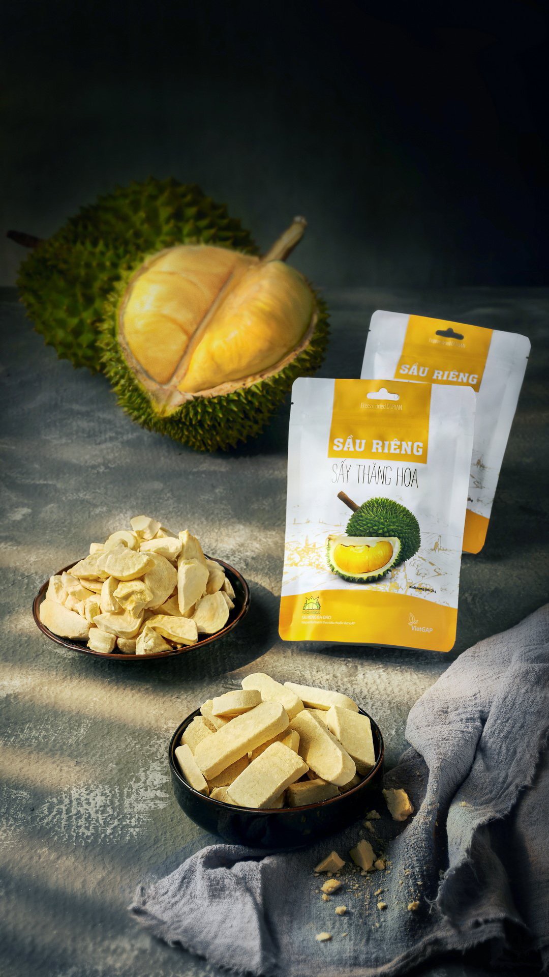 Sầu riêng sấy thăng hoa (Túi) - BA ĐẢO DURIAN