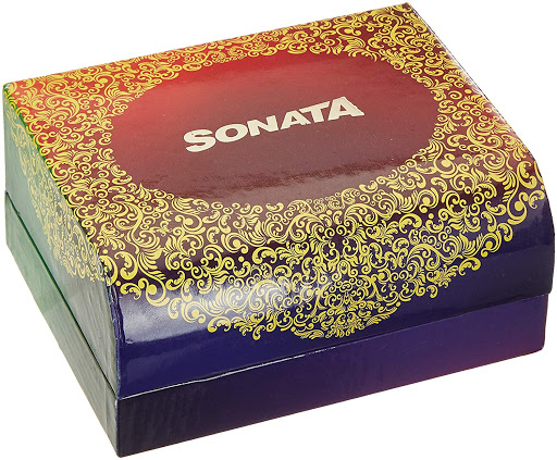 Sonata Blush Silver Dial Rose Gold Metal Strap Women's Analog