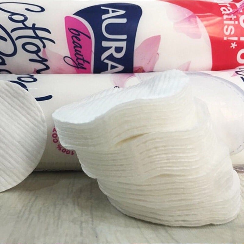 Combo 2 Bông tẩy trang Aura 150 miếng
