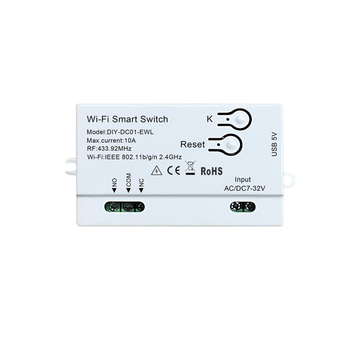 Wifi smart switch diy timer 1ch 7-32v rf433 2.4g wifi smartlife home automation module for alexa google home