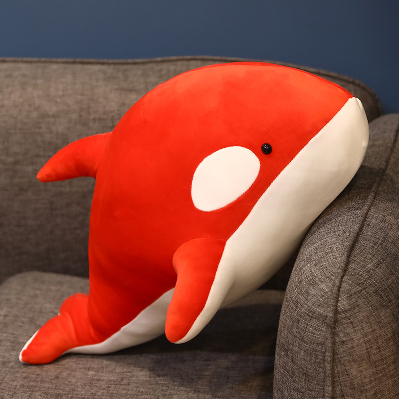 【Trick or Treat Alliance Mall】Nice New Black And Shark Plush Toys Killer Whale Doll Orcinus Orca Stuffed Sea Animals Children Birthday Gift.