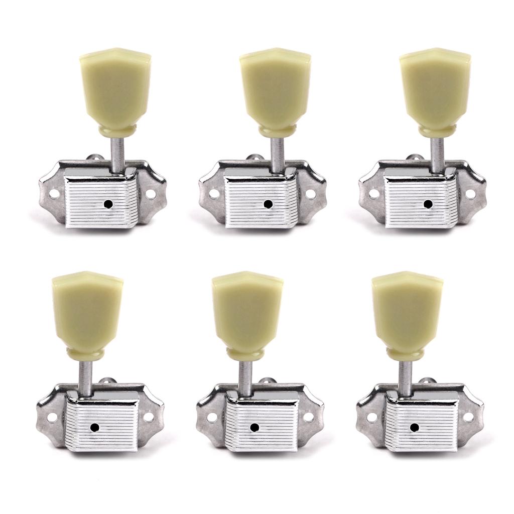 CCCOOL 6x Electric Guitar Tuning Peg String Tuners Machine Heads Tuners Keys Silver