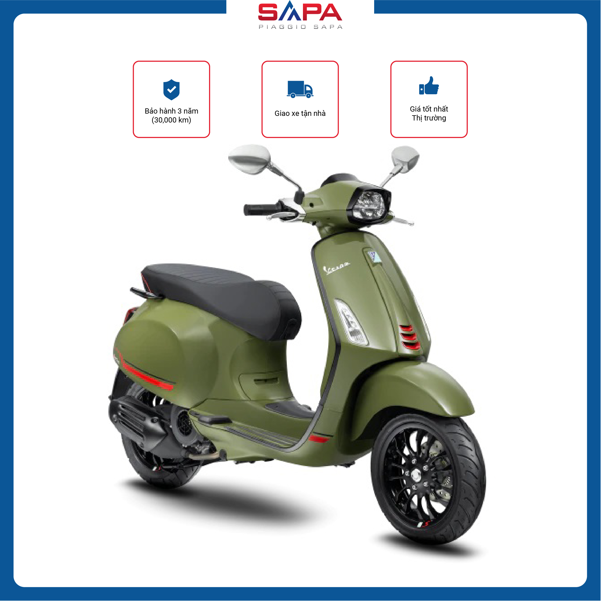 Xe Máy Vespa Sprint S 125 Green Tenace