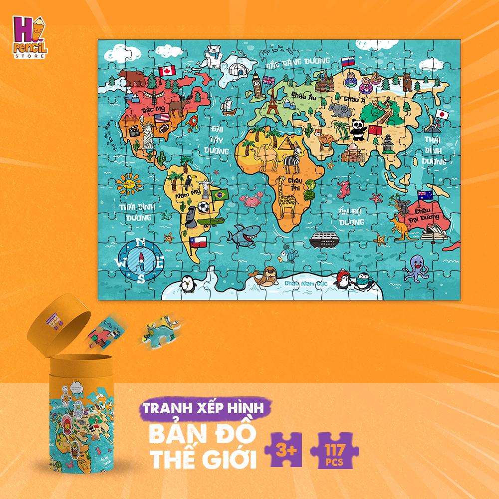 Đồ chơi xếp hình Hi Pencil khám phá thế giới