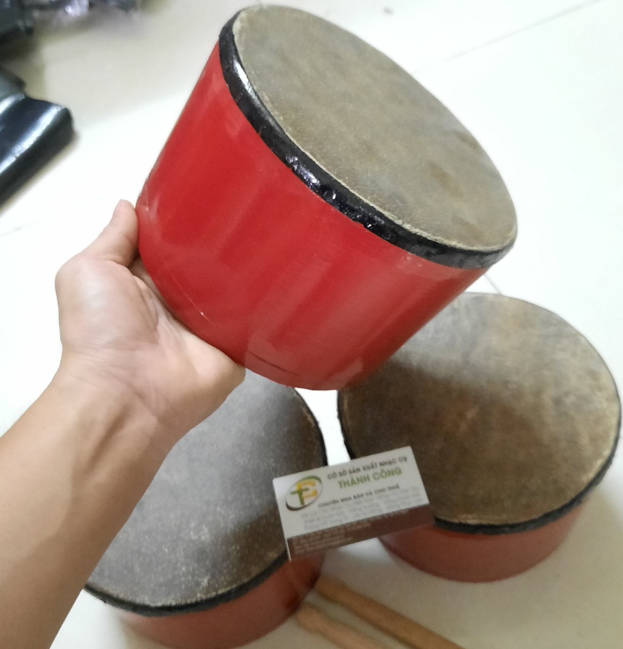 trống lân gỗ cho bé đk 18cm ( Cắt Viền )
