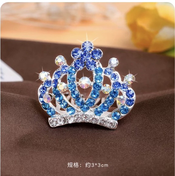 Cài tóc vương miện đính hạt lấp lánh cho bé