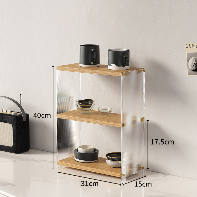 Nordic ins style acrylic water cup holder multi-layer storage rack mug coffee tea cup tea set rack