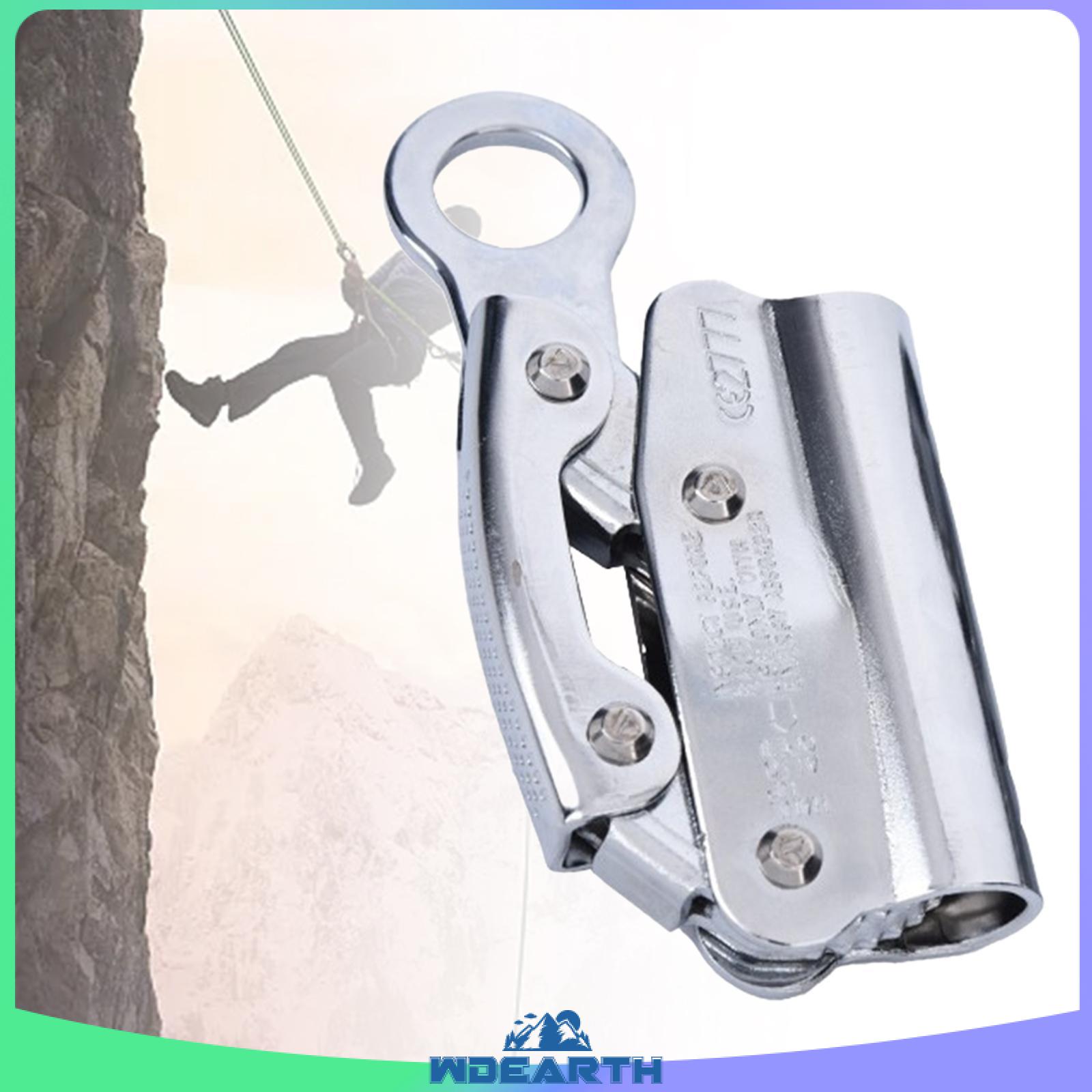 WDEarth Alloy Steel Strong Bearing Arrest Rope Grab for Expedition Rock Climbing