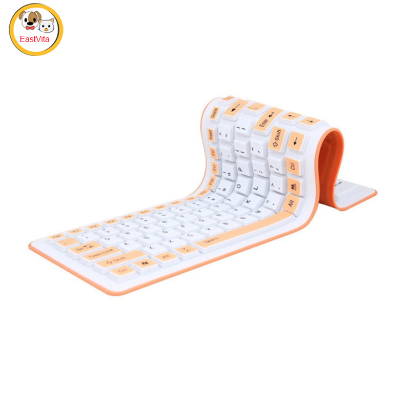 Portable Silent Foldable Silicone Keyboard Usb Flexible Soft Waterproof Roll Up Keyboard For Pc Laptop