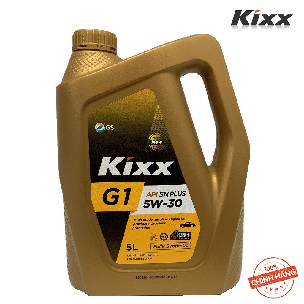 [Nhớt ô tô tổng hợp bình nhựa] Kixx G1 5W30 API SN Fully synthetic -  4 lít