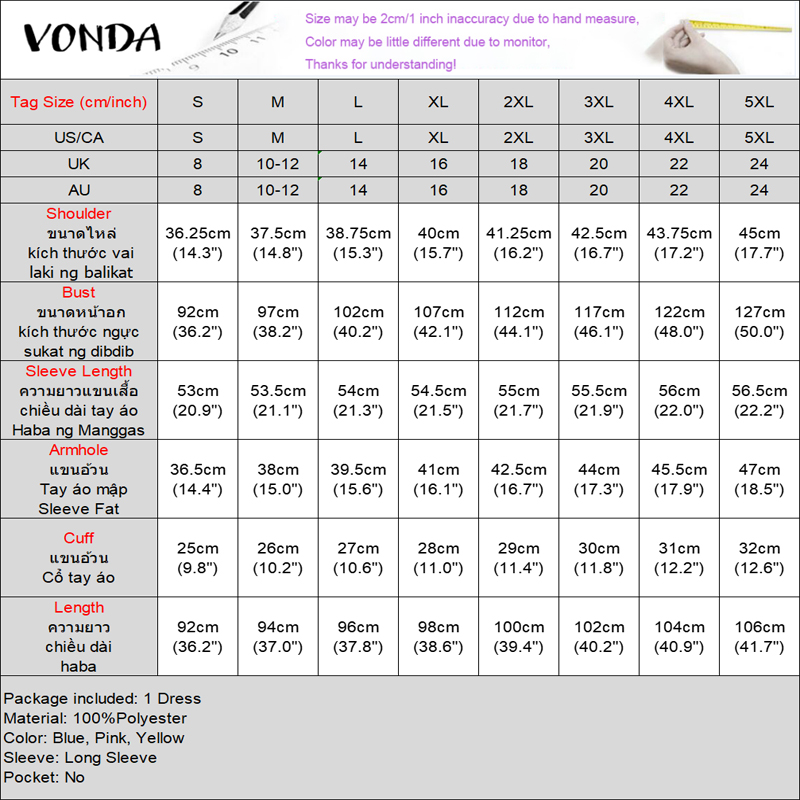 VONDA%20Women's%20Fashion%20Crew%20Neck%20Bowknot%20Contrast%20Dress%20Sweet%20Bubble%20Sleeve%20Ruffle%20Girlish%20Dresses%20(Korean%20Floral)%20-%20Image%208