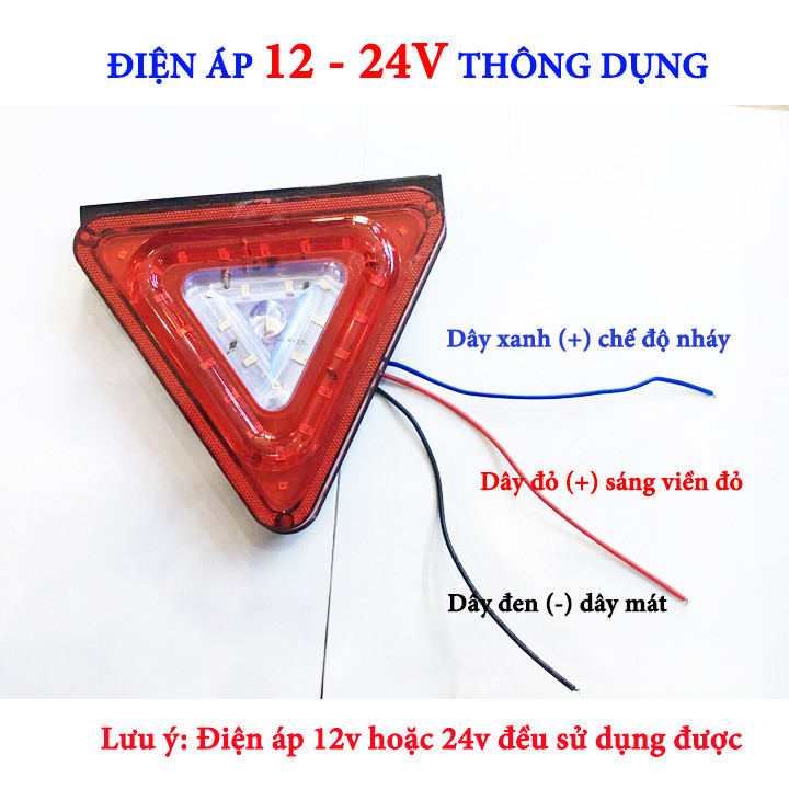 ĐÈN TAM GIÁC ĐỎ 24V