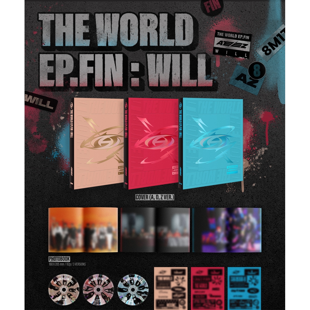 ALBUM ATEEZ - [ THE WORLD EP.FIN WILL ] có sẵn nguyên seal