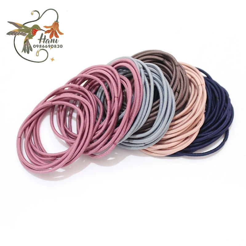 Set 10 dây cột tóc trơn đơn giản không gây rối tóc rụng tóc
