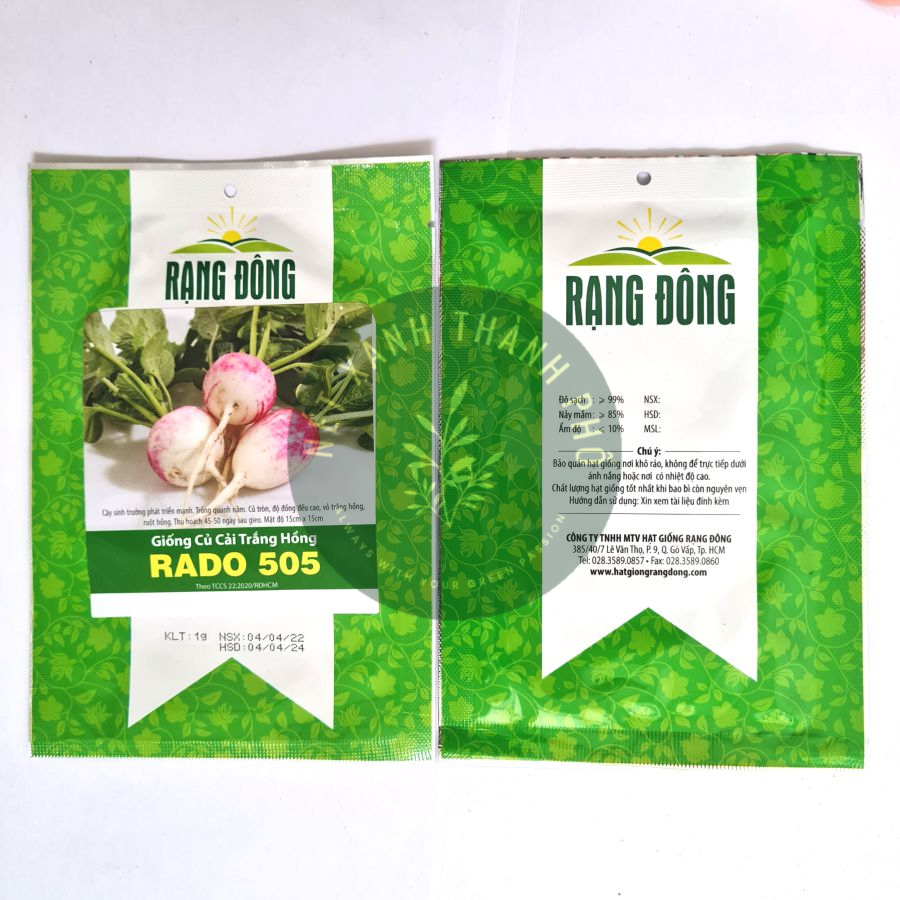 Hạt giống củ cải trắng hồng 1gr