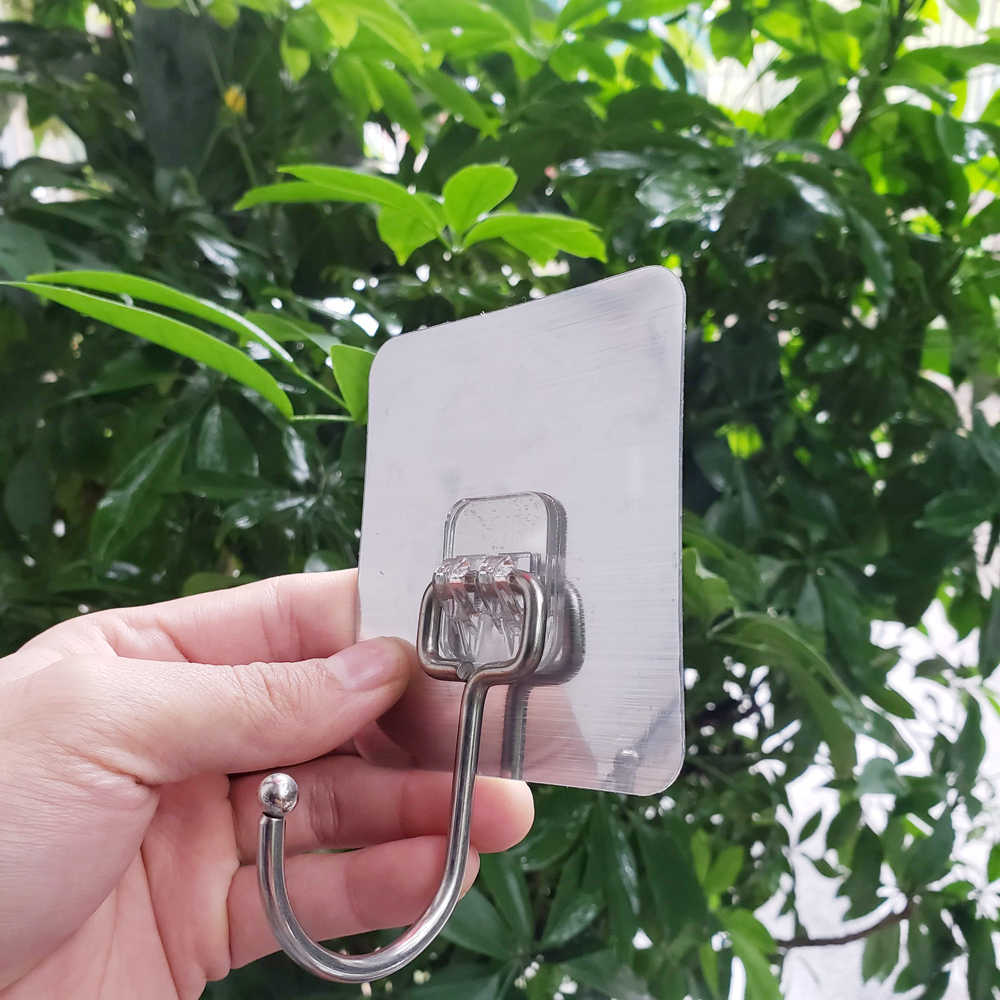 Móc dán tường siêu dính phủ nano bạc móc dính tường