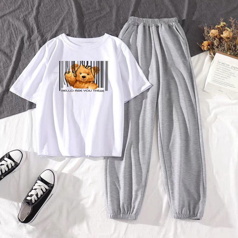 SET ÁO GẤU HELLO KÈM QUẦN BOOM