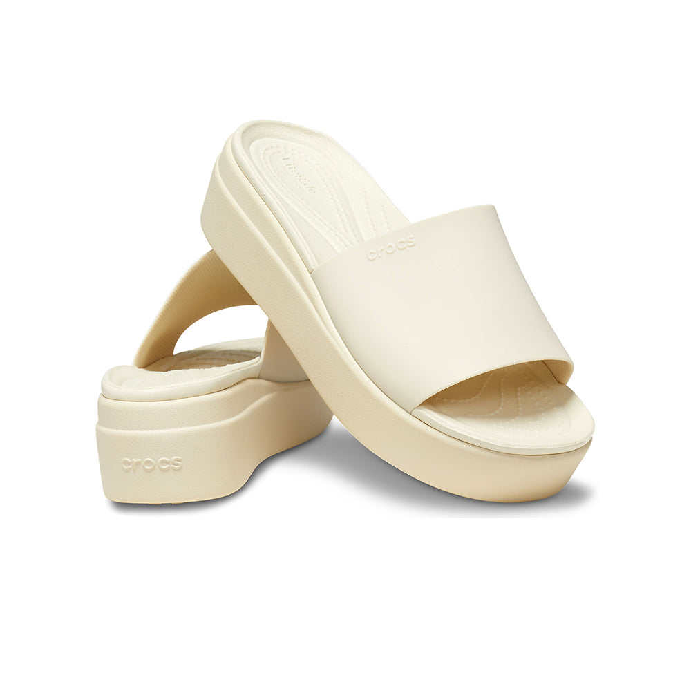 Dép Quai Ngang Nữ Crocs Brooklyn - Bone