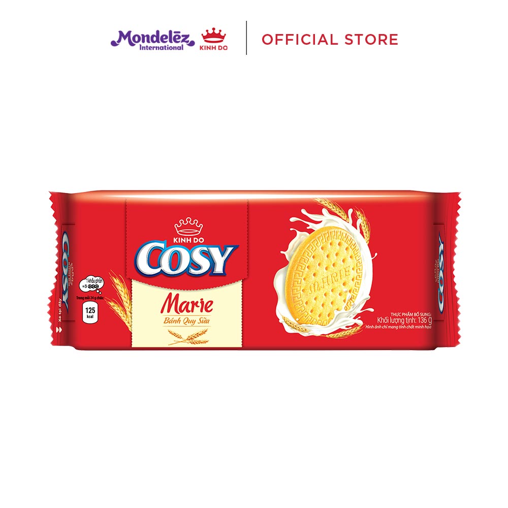 Voucher 50k đơn từ 459k Combo 3 hộp Bánh quy sữa COSY Marie gói 136g