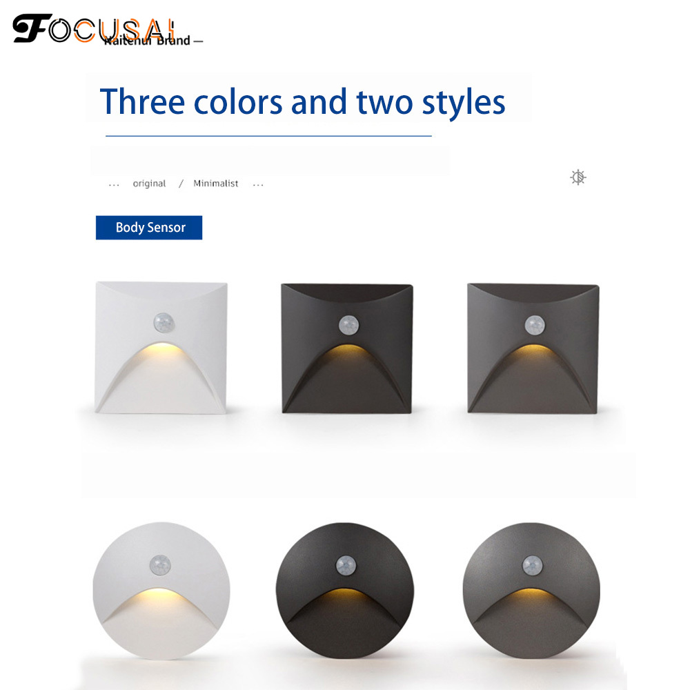 FocusAi LED Stair Light with Motion Sensor Cold White 6000K Warm Light 3000k Recessed Wall Light for Step Lighting AC85-265V