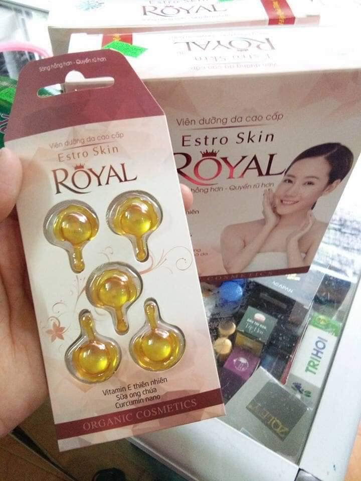 [2 hộp] Viên dưỡng da cao cấp ESTRO SKIN ROYAL (Hộp 6 vỉ, vỉ 5 viên)